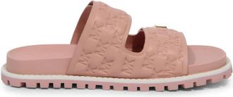 Michael Kors Stark Slide Puffy Logo Sandalen - Dames - Sandalen - Roze - 38 1/2 EU - Schoenen