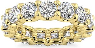 Pompeii3 5Ct Diamond Eternity Wedding Ring U Prong Anniversary Band 14k Gold Lab Grown