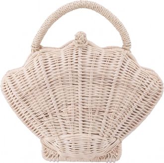 Nina Womens Shelly Rattan Bag In Natural