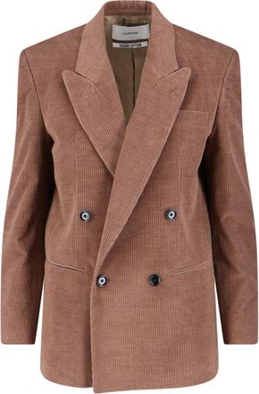 Lardini Double-breasted Velvet Blazer