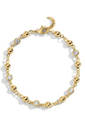 Lili Claspe Stella Crystal Tennis Bracelet in Gold at Nordstrom, Size 6.5