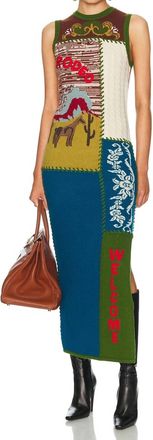 Alemais Lasso Patchwork Knit Dress In Multi