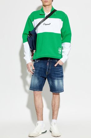 Dsquared2 Polo With Embroidered Logo, Mens, Green