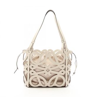 Loewe White Leather Handbag Tote Bag (Pre-Owned)