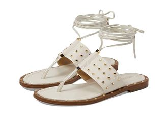 Michael Kors Jagger Flat Sandal Womens Shoes Light Cream : 7 M, Leather
