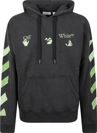 Off-white Black Bacco Arrow Hooded Cotton Sweatshirt