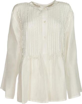 P.A.R.O.S.H. Parosh Shirts White - Dames - Blouses - Wit - S - Overhemden