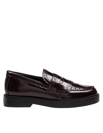 AGL Leather Loafer With Vamp