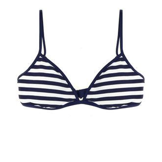 Polo Ralph Lauren Striped Triangle Bikini Top - female - Polo Ralph Lauren - Bikinis - Blue - XS - Swimwear