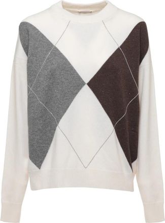 PESERICO Trui met ronde hals - Dames - Ronde hals truien - Veelkleurig - S - Wol - Truien & Vesten
