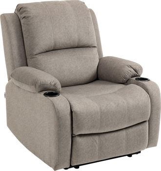 HOMCOM Recliner Armchair for Living Room - Recliner Chair with Cup Holder | TJ Hughes