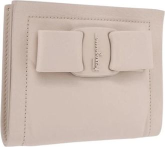 Ferragamo Pre-owned Bifold Portemonnee - Dames - Vintage Accessoires - Beige - ONE Size - Leer - Vintage