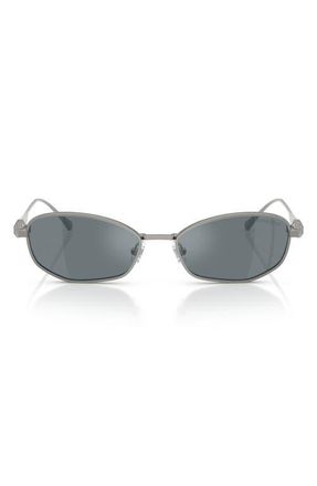 Swarovski 55mm Pillow Sunglasses in Gunmetal /Grey Mirror Black at Nordstrom