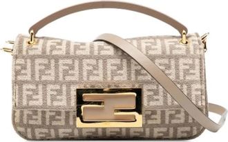 Fendi Pre-owned Cross Body Bags, female, Brown, Size: ONE SIZE Pre-owned Vintage Velvet Cross Body Bag