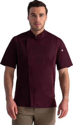Chef Works Mens Springfield Chef Coat, Merlot, XL