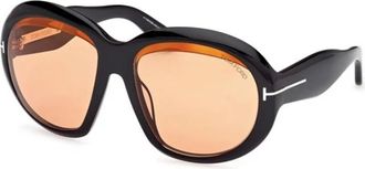 Tom Ford Angellica Zonnebril - Dames - Zonnebrillen - Zwart - 58 MM - Accessoires