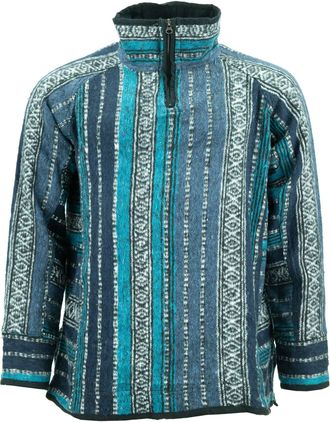 Loud Elephant Brushed Cotton Jacket Cardigan - Blue (Small)