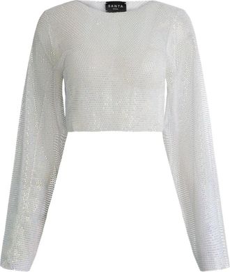 Santa Brands semi-sheer top - White