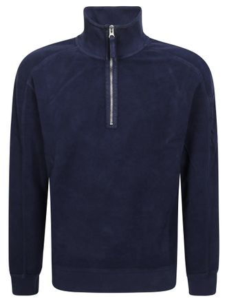 C.P. Company Emerized Diagonal Fleece Polo Collar Sweatshirt