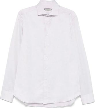 Canali Camicia con spacchetto sul collo - Grigio