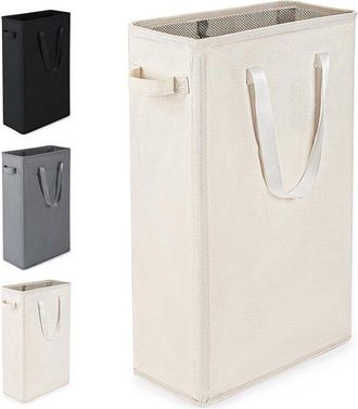 OEM Cesta De Ropa Plegable: Cesta Delgada De 45 Litros Con Asas Y Tapa Para Una Soluci&oacute;n De Almacenamiento Que Ahorra Espacio