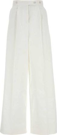 Givenchy White Poplin Wide Leg Pant