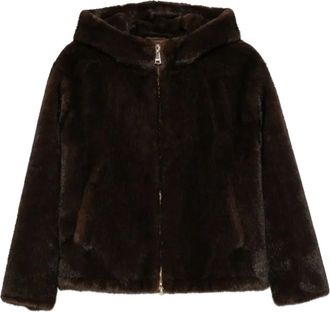 Ermanno Scervino Jas met schapenvachtlook voering - Dames - Jassen - Bruin - Maat: S