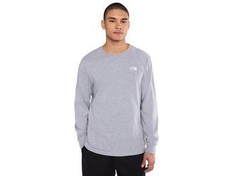 The North Face Evolution Simple Dome Regular Long Sleeve T-Shirts Mens T Shirt TNF Pale Grey Heather : 2XL, Cotton