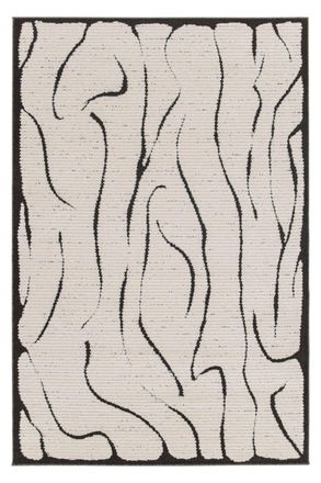 AFK Living Alfombra ultrasuave con efecto esculpido beige 160 x 230 cm