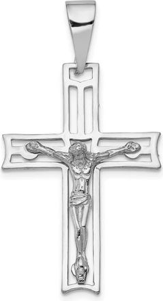 Diamond2Deal 14k White Gold Crucifix Pendant