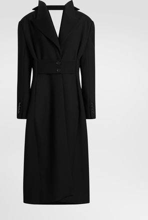 Dolce & Gabbana Wool Gabardine Coat - Woman Coats And Jackets Black 36