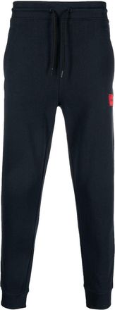 HUGO BOSS logo-patch track pants - men - Cotton - L - Blue