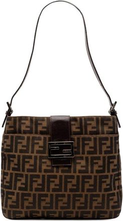 Fendi Pre-owned Shoulder Bags, female, Brown, Size: ONE SIZE Pre-owned Printed Shoulder Bag