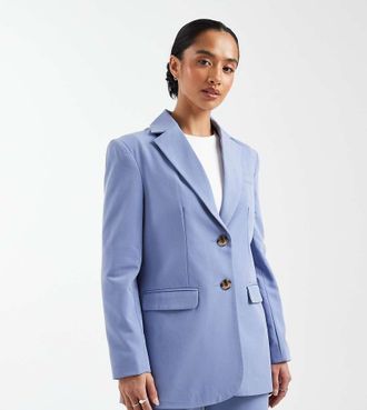 Miss Selfridge Blazer oversize color blu polvere