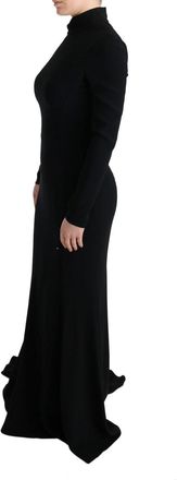 Dolce & Gabbana Womens Black Stretch Long Gown Sheath Dress Acrylic
