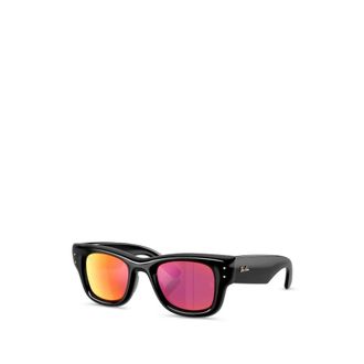 Ray-Ban Wayfarer Puffer Zonnebril - unisex - Zonnebrillen - Zwart - 47 MM - Nylon - Accessoires