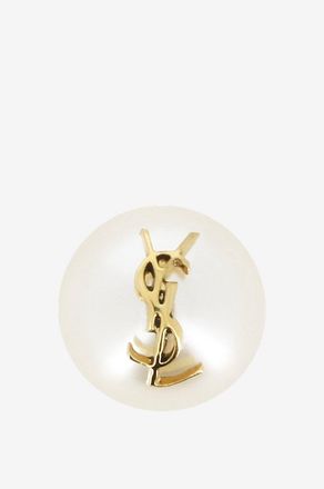 Saint Laurent Asymmetrische Perlen-Ohrstecker Cassandre