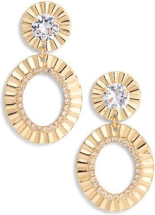 Tasha Crystal Oval Drop Earrings in Gold at Nordstrom Rack