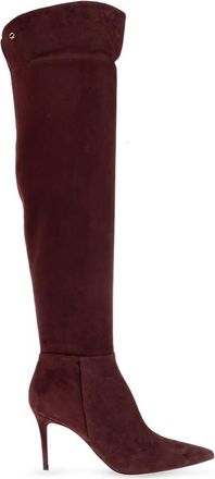 Gianvito Rossi Over-knee Boots, female, Red, Size: 7 US Leather heeled boots Jules