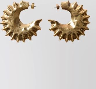 Jacquemus seahorse creole hoop earrings gold tone