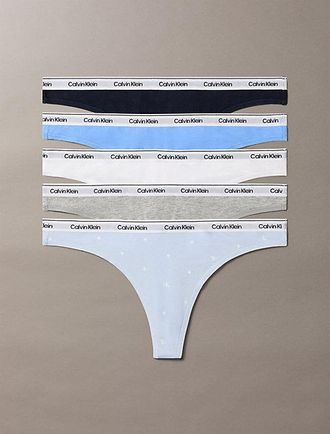Calvin Klein 5 Pack Thongs - Icon Logo