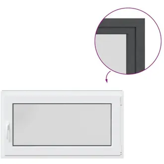 vidaXL Vidaxl - Ventana De S&oacute;tano risor 110x70 Cm Oscilobatiente Din Derecha Antracita