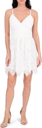 Siena My Balconia Embroidered Lace Minidress in White at Nordstrom Rack, Size 14