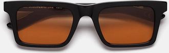 Retro Superfuture Sunglasses 1968 Refined 18 E Black/Orange Unisex