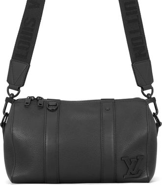 Louis Vuitton Noir Leather Shoulder Bag (Pre-Owned)