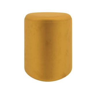 Rendez-Vous D&eacute;co Puf triangular en terciopelo amarillo