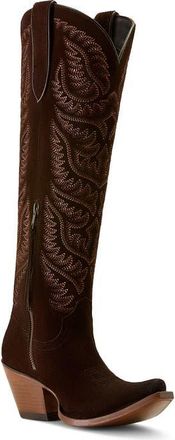 Ariat Laramie X Toe Knee High Western Boot in French Roast Suede at Nordstrom, Size 9.5