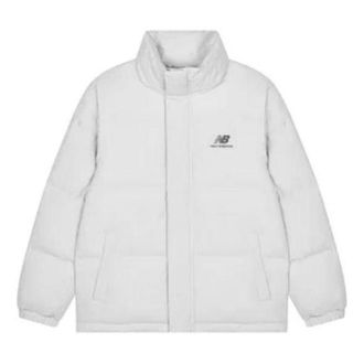New Balance Essential Logo Puffer Jacket White AMJ23345-GYM