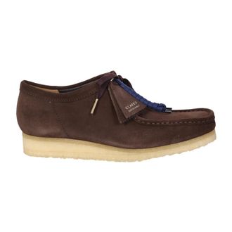 Clarks Schoenen, Heren, Bruin, 41 EU, Leer, Wallabee Suede Schoenen