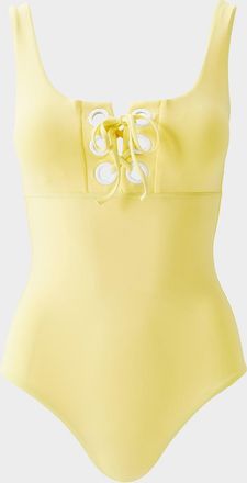 Melissa Odabash London Lace-Up One-Piece Swimsuit